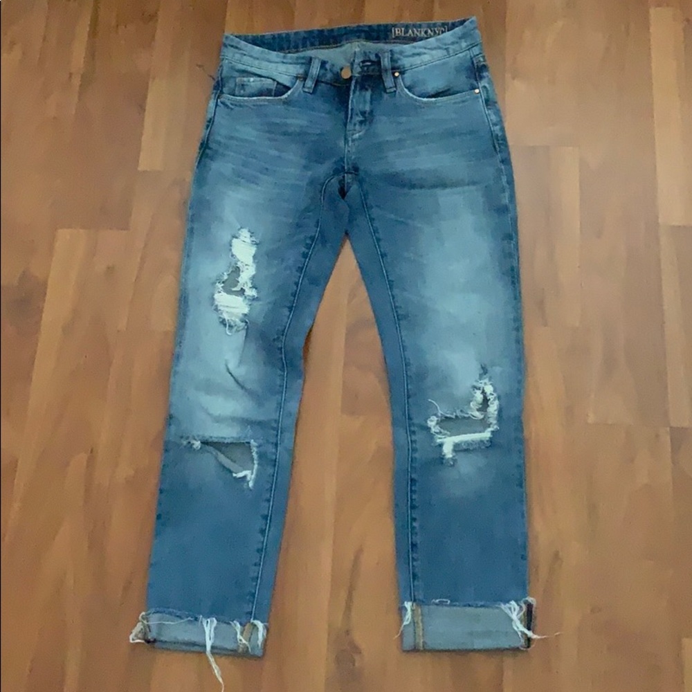 Blank NYC skinny ripped jeans sz 24